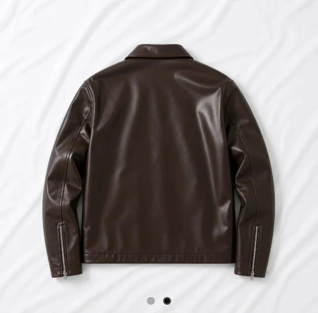 Premium Faux Brown Leather Jacket for Unisex| Vintage Style Vegan Leather Jacket | ZeyNox