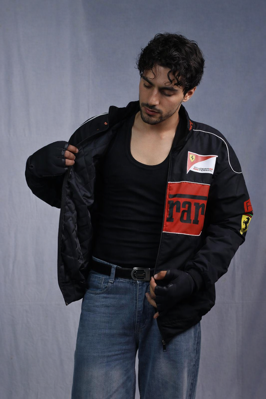 F1 Ferrari Vintage Racing Jacket | Retro Formula 1 Motorsport Zip-Up Jacket for unisex