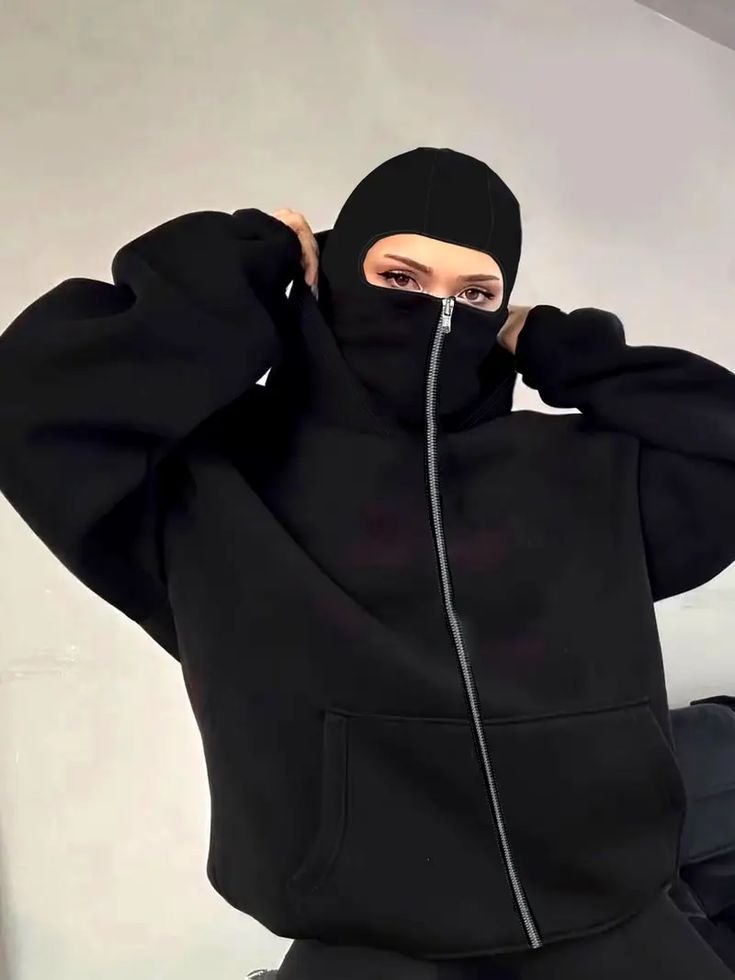 Premium Balaclava Hoodie for Unisex | Streetwear Fleece Hooded Hoodie | ZeyNox