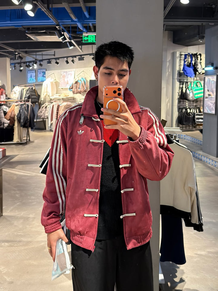 Premium Maroon CNY Jacket – Limited Edition Chinese New Year Bomber Jacket