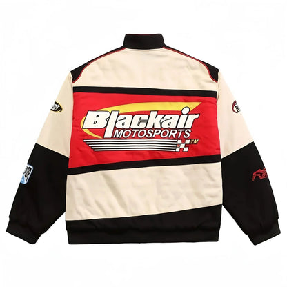 BlackAir Racing Jacket – Vintage Streetwear Bomber for Men & Women