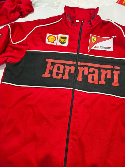 Red F1 Ferrari Racing Jacket – Premium Motorsport Streetwear Jacket for Men & women, unisex| ZeyNox