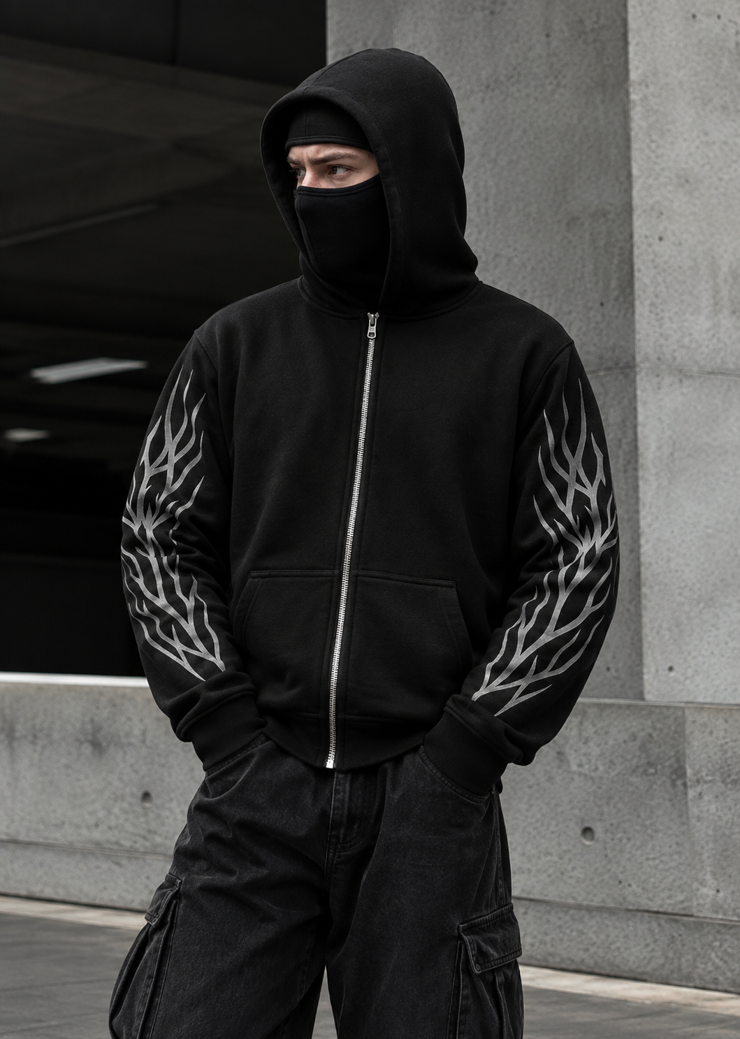 Solo Leveling Inspired Jin Woo Balaclava Hoodie | Oversized Anime Streetwear Hoodie – ZEYNOX