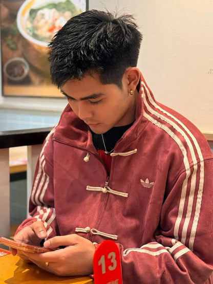 Premium Maroon CNY Jacket – Limited Edition Chinese New Year Bomber Jacket