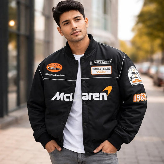 Vintage McLaren Racing Jacket – Retro Formula 1 Motorsport Bomber | Premium F1 Vintage Style
