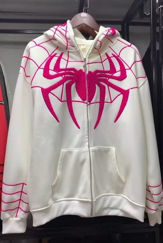 White Spider-Man Hoodie – Premium Graphic Streetwear Hoodie for Unisex | ZeyNox