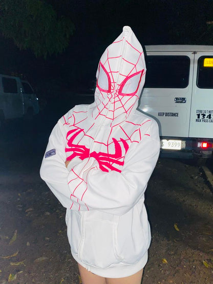White Spider-Man Hoodie – Premium Graphic Streetwear Hoodie for Unisex | ZeyNox