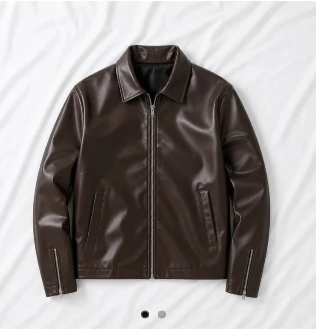 Premium Faux Brown Leather Jacket for Unisex| Vintage Style Vegan Leather Jacket | ZeyNox