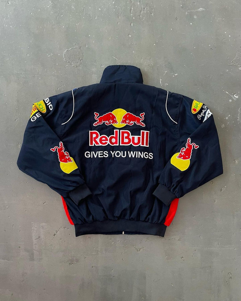 Red Bull Embroidered Racing Jacket for Unisex | Premium Motorsport Streetwear Bomber Jacket